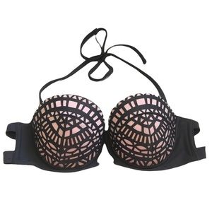 Xhilaration Halter Bikini Top Gray Size medium